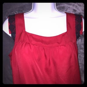 Express Red top with lace