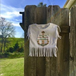 Anchor Custom Name Fringe Shirt