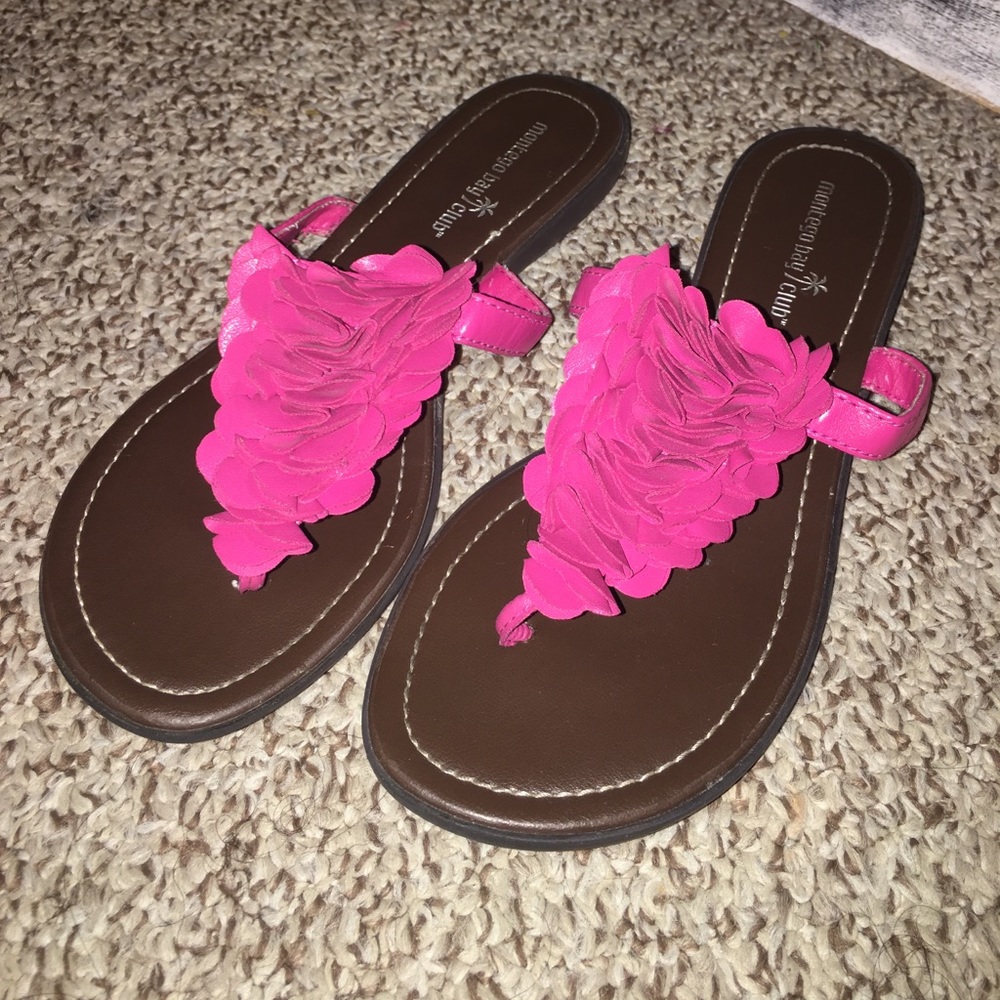 Ruffle flip flops