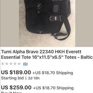SOLD!!!  TUMI carry-on bag