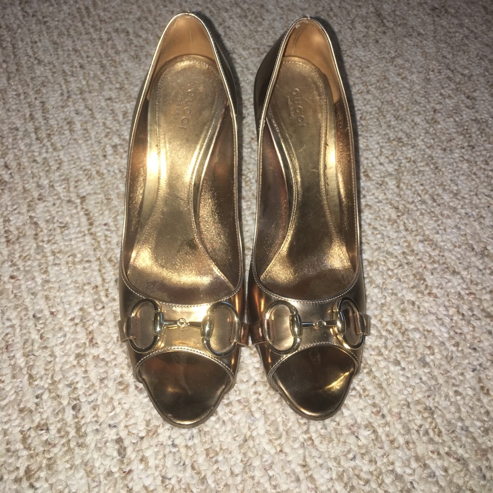 Gucci Golden Bronze Heels