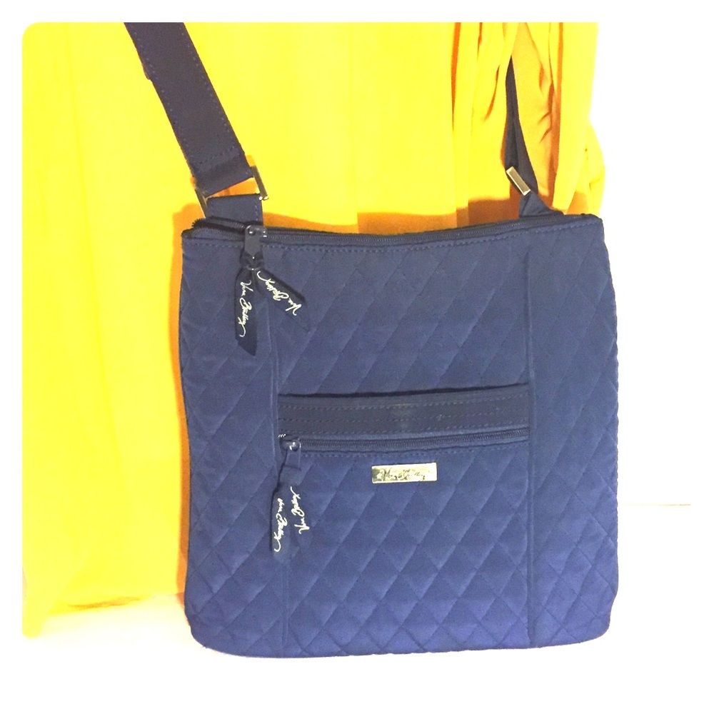 Vera Bradley, Navy, Cross Body, Handbag.