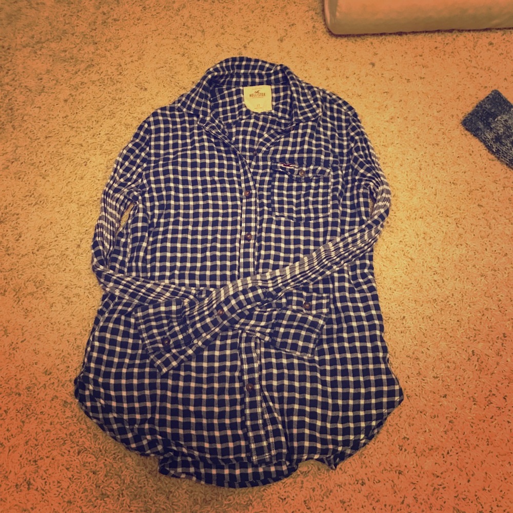 Blue plaid flannel