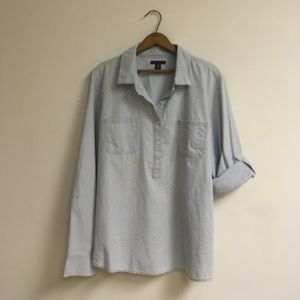 Tommy Hilfiger light denim patterned blouse