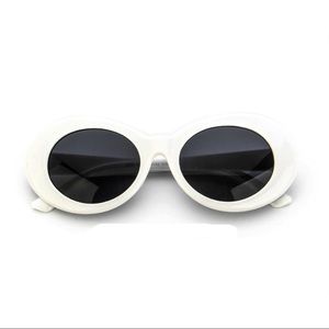 Cobain Style Sunglasses ( white / black )