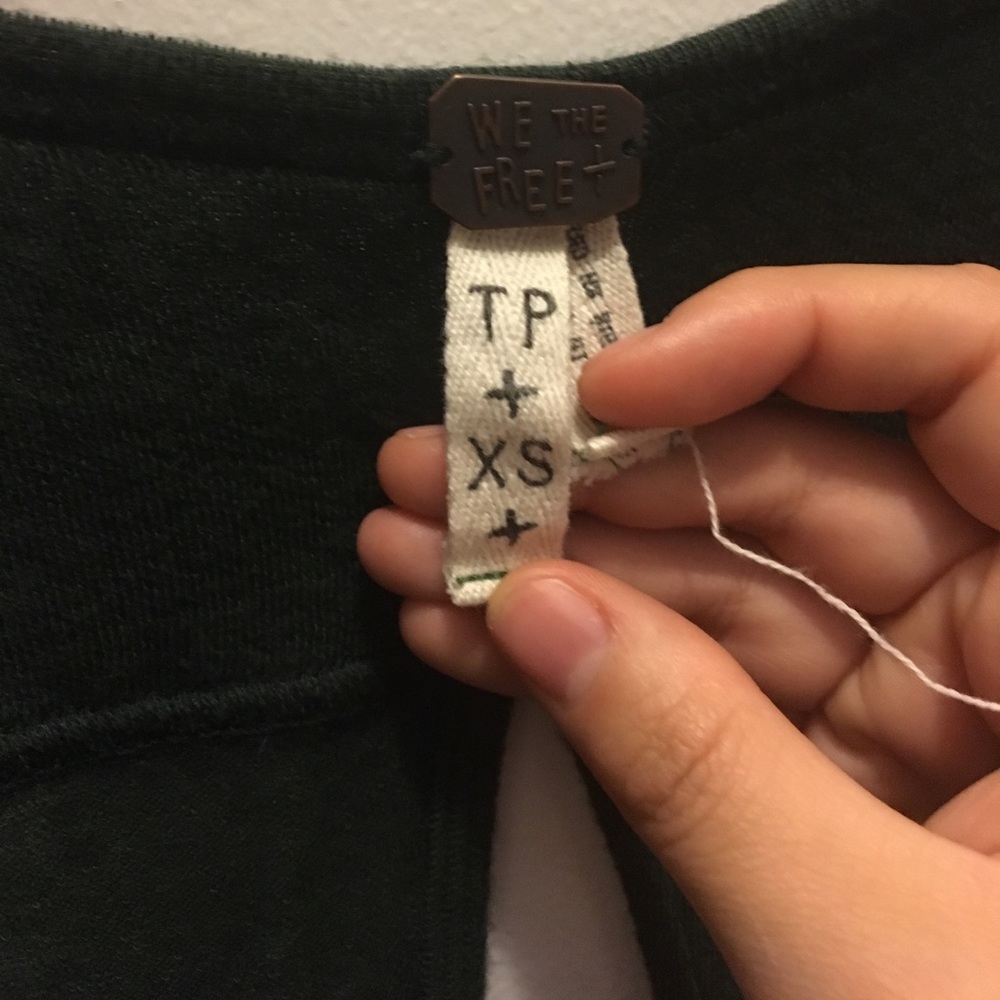 Free People green open back sweater - Picture 2 of 4