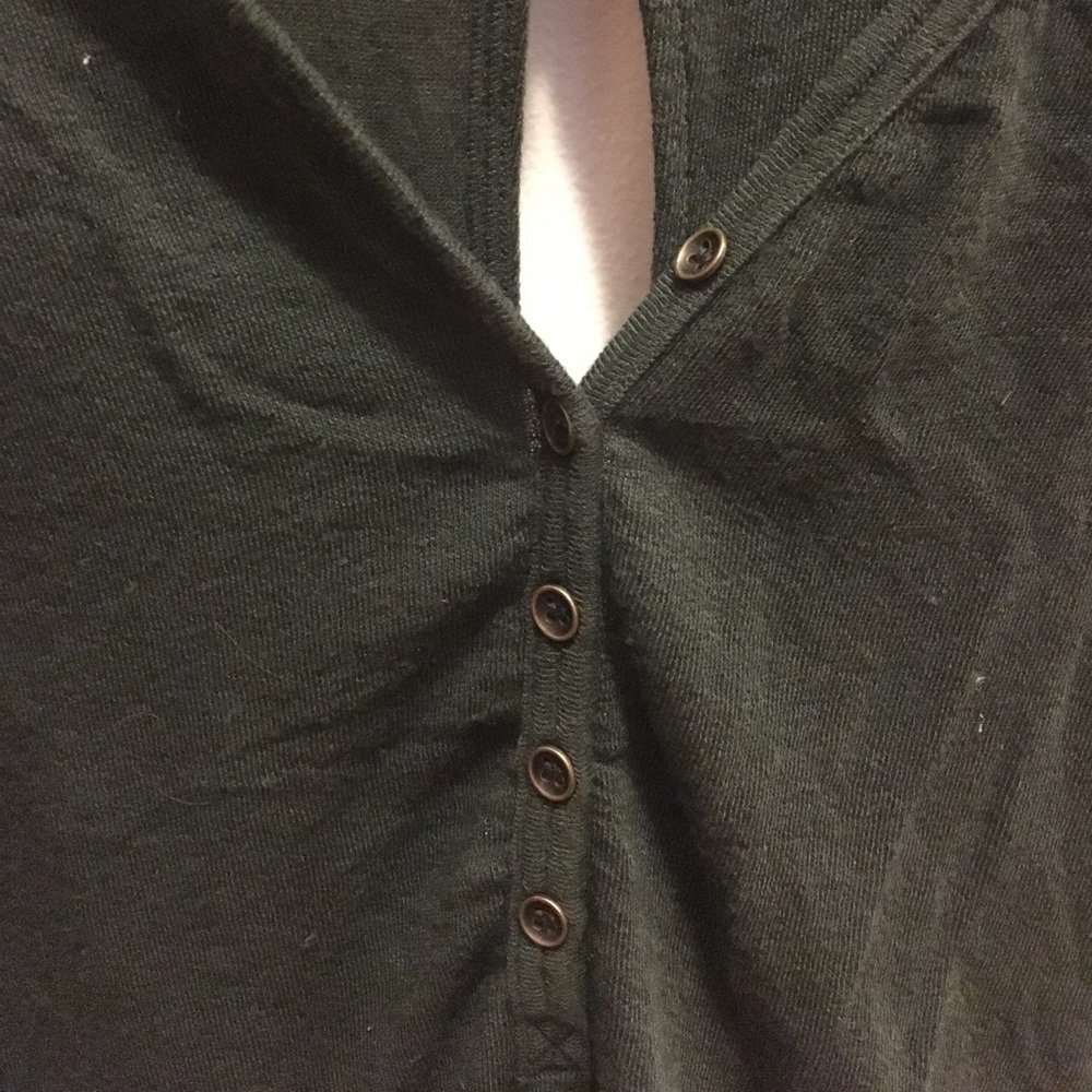 Free People green open back sweater - Picture 3 of 4