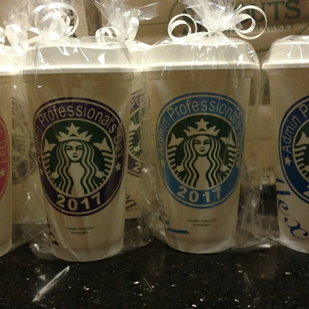 Personalized vinyl decals. Cup not included. DIY