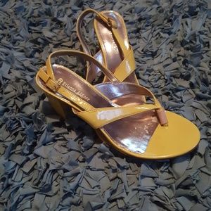 Yellow patent Sandals