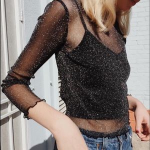 Brandy Melville glitter top