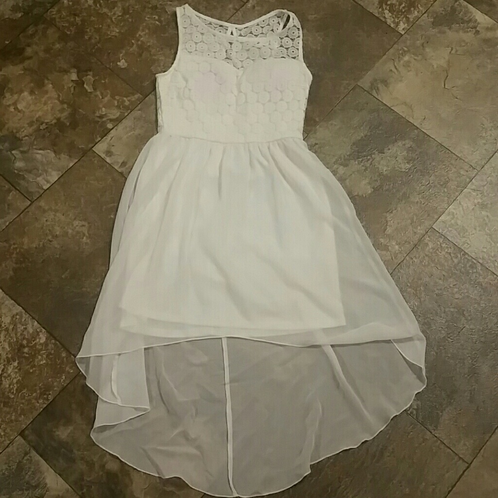 White High-Low Dress