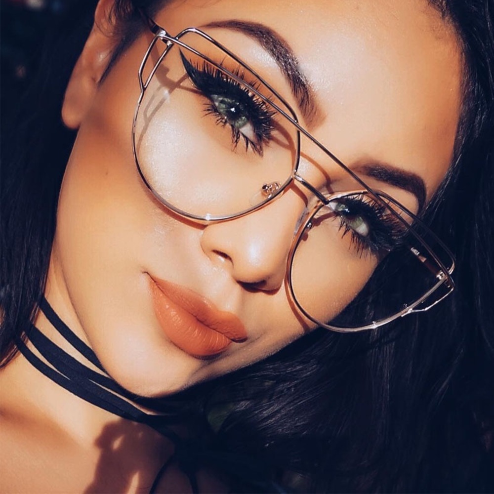 Cute clear cat eye fashion glasses