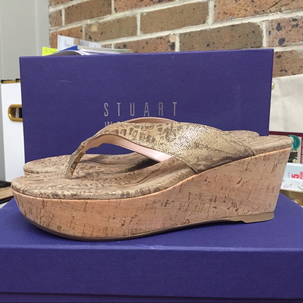 Stuart Weitzman new wedge flip flops
