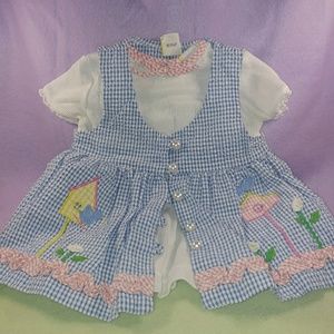 Blue Gingham Birdhouse Dress