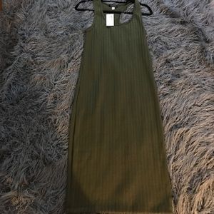 American Apparel ribbed green dress