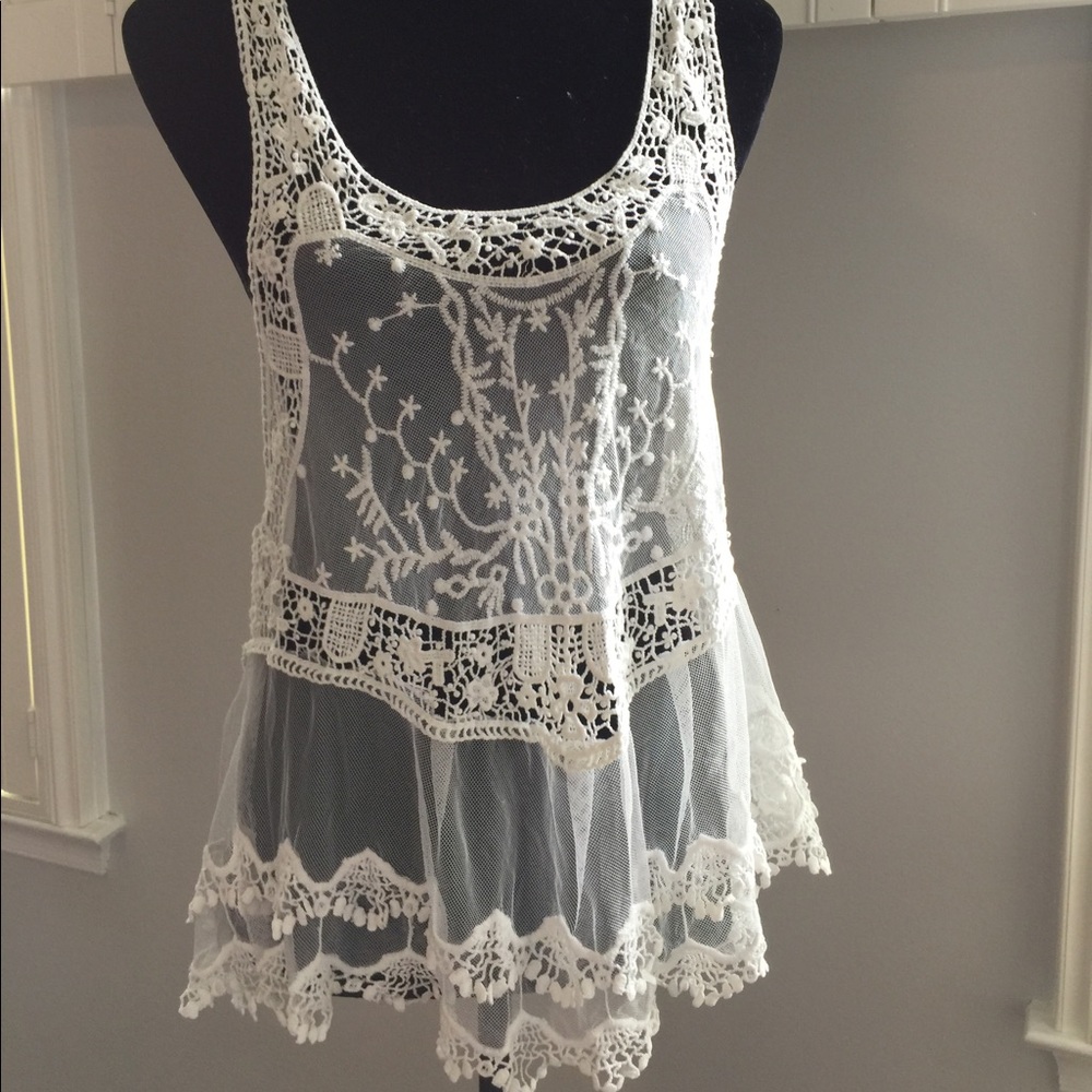 🔥RESTOCKED! lace beach boho cover up racer back - Picture 5 of 6