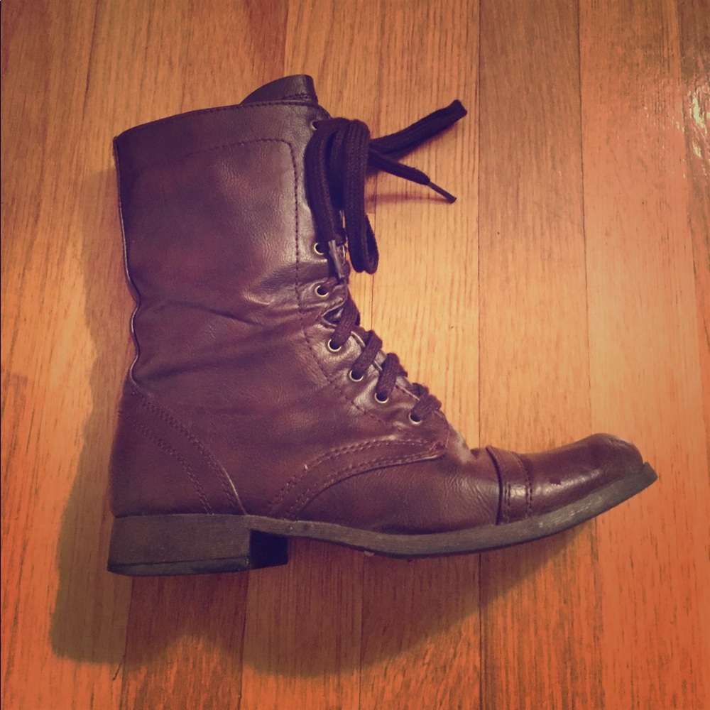 Xhilaration Dark Brown Combat Boots