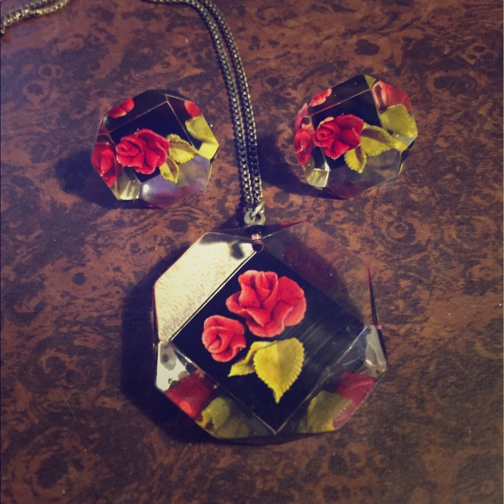Vintage necklace and earrings