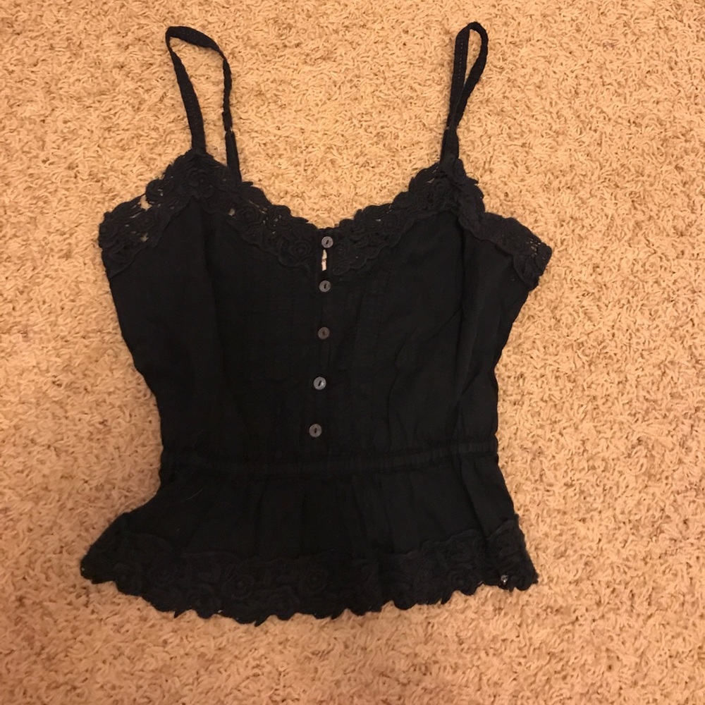 Navy blue crop top