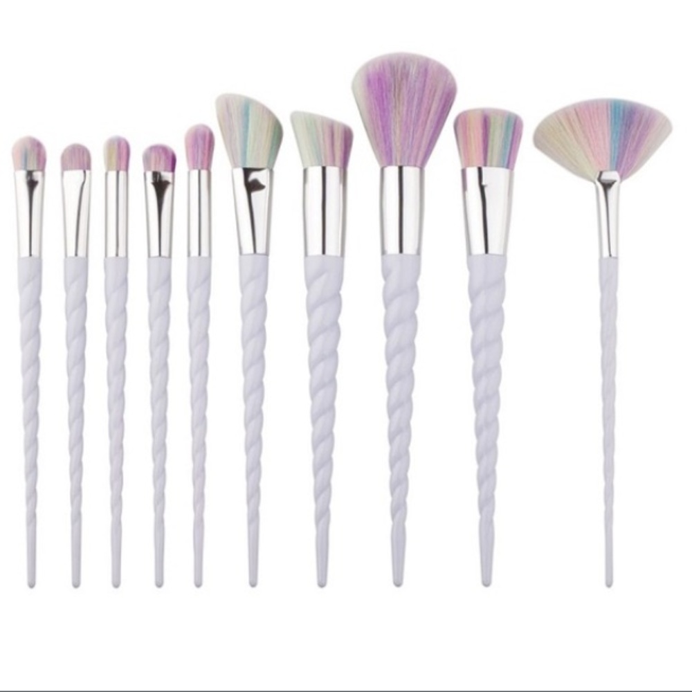 🦄 Rainbow Unicorn Makeup Brushes set of 10🦄