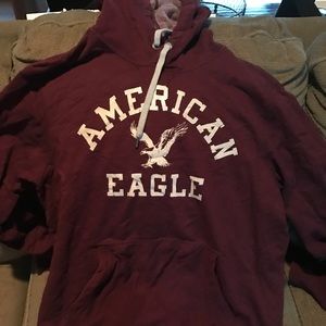 American Eagle Maroon Hoodie