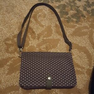 Gray polka dot Thirty-one purse