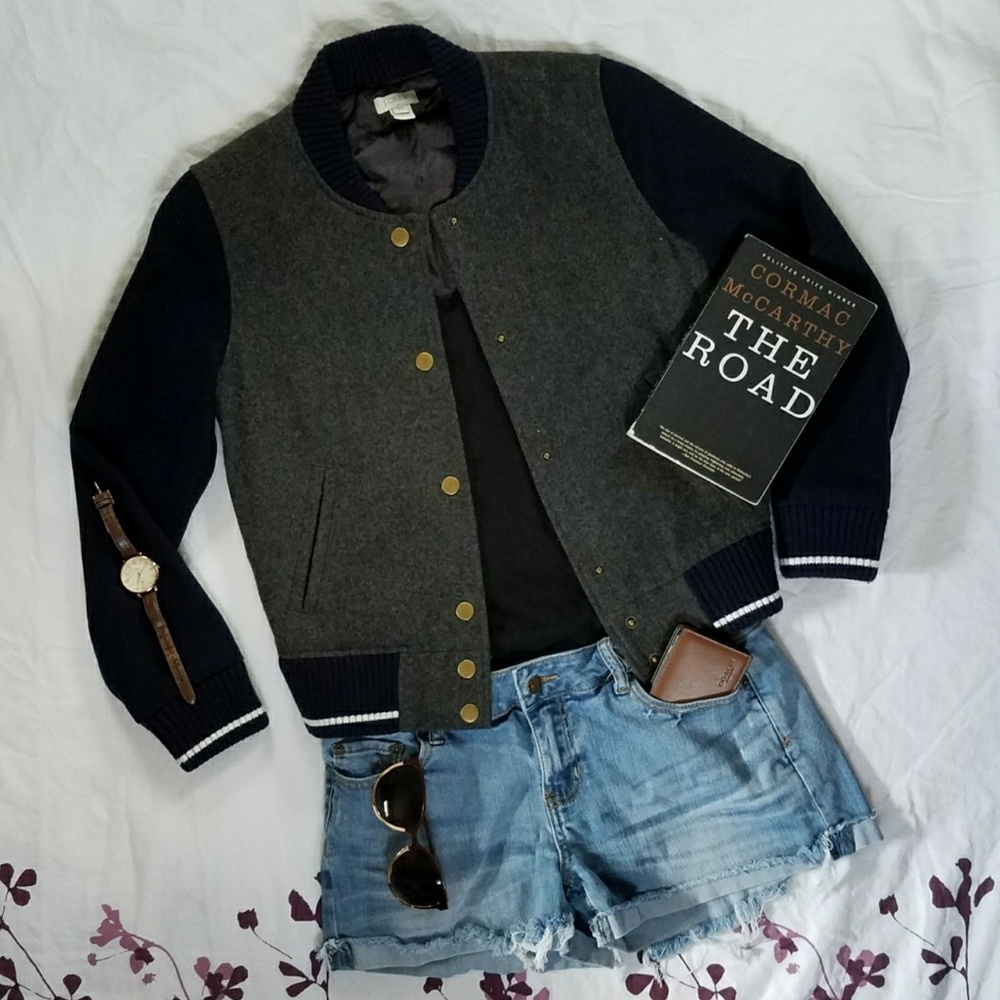 J. Crew Varsity Bomber Jacket