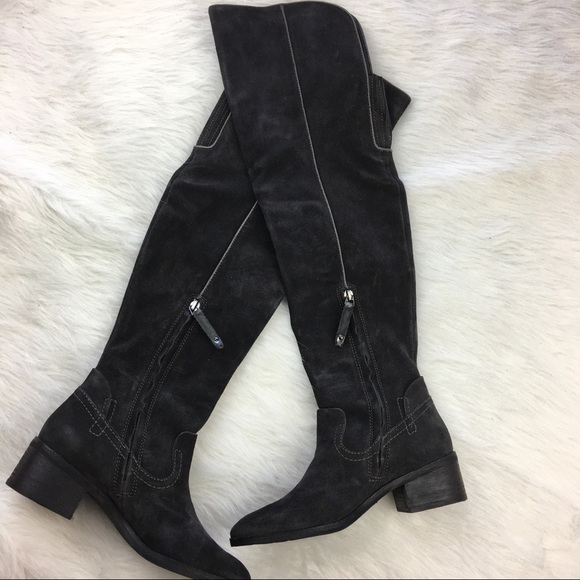 Dolce Vita over the knee gray suede riding boots - Picture 6 of 6