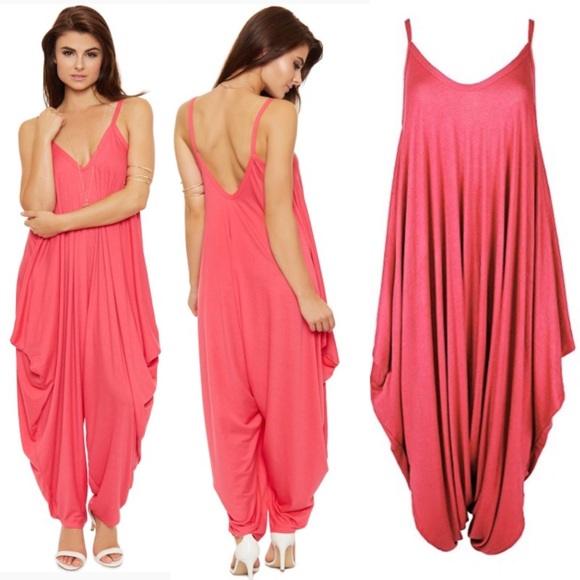 💖CORAL JUMPSUIT ROMPER💖 from Lauren's closet on Poshmark