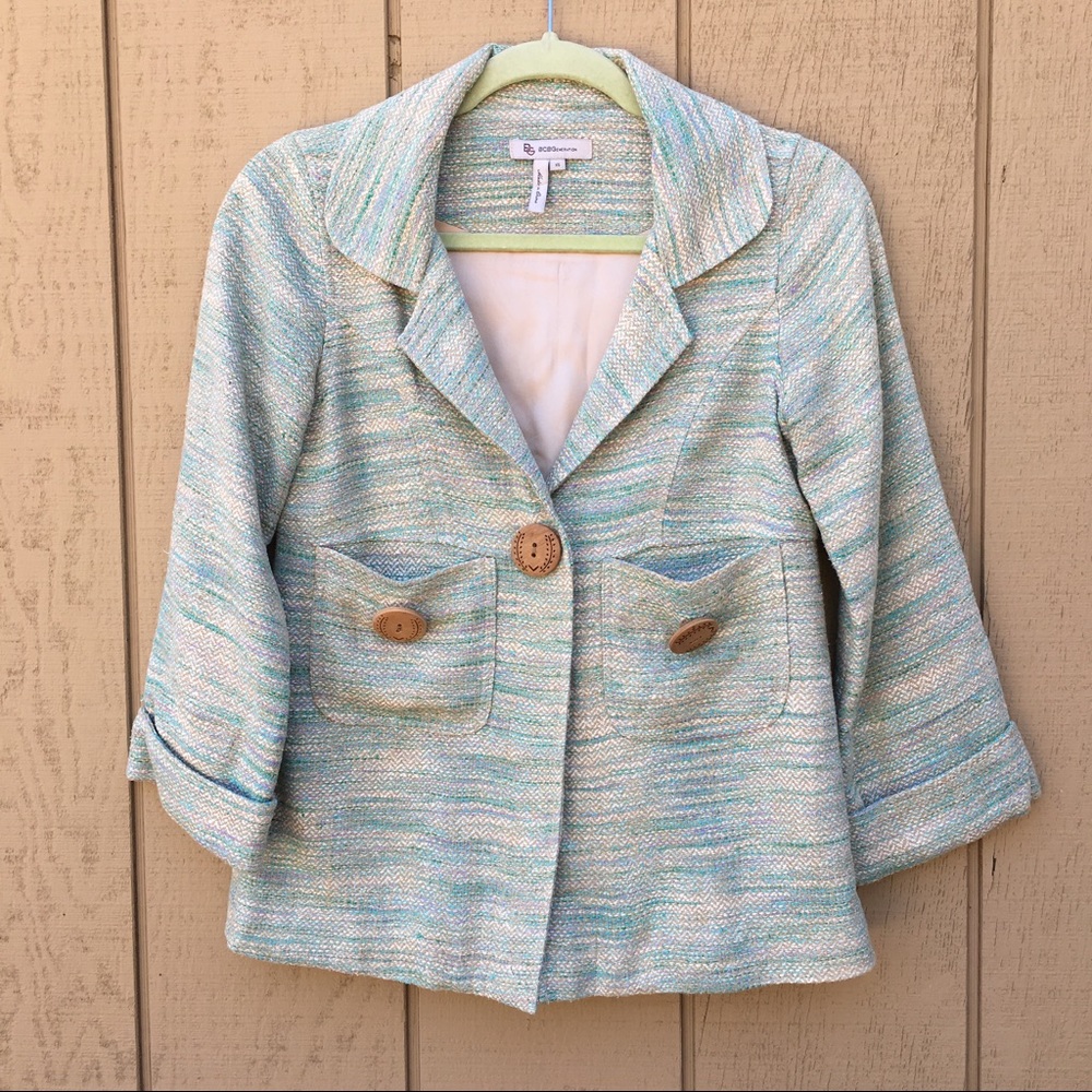 BCBGeneration silk tweed jacket