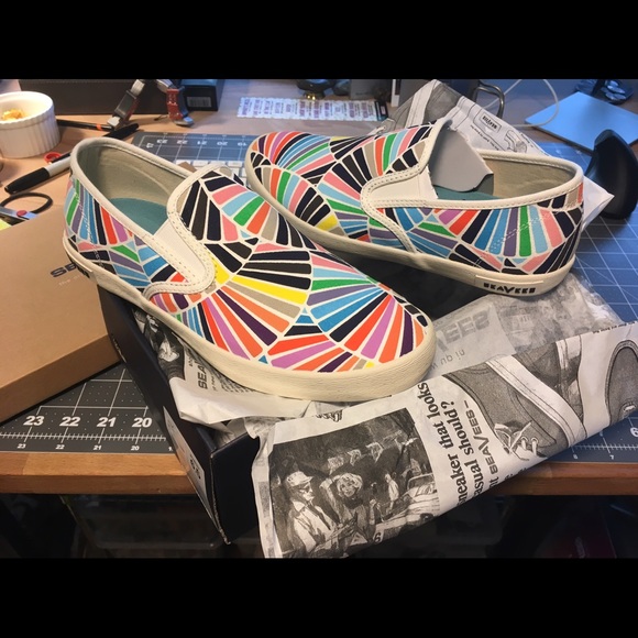 UNWORN Trina Turk x Seavees slip on shoes! 6.5 US - Picture 6 of 7