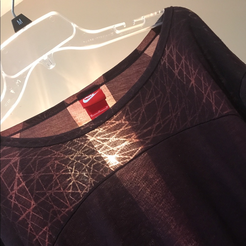 Nike sheer long sleeve top