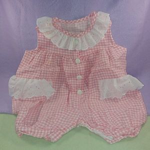 La Princess Pink Gingham Romper