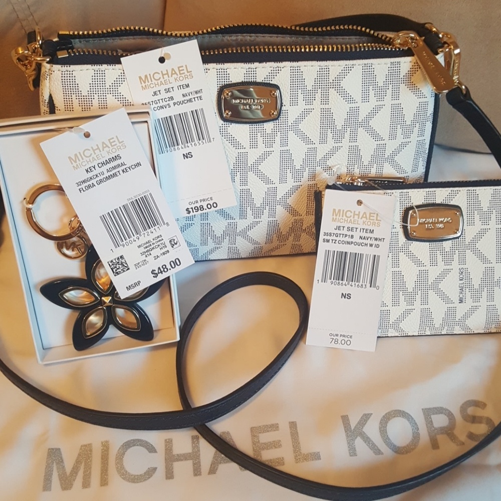 MK Jet Set Navy/Wht Medium Convs Bundle Set - Picture 3 of 8