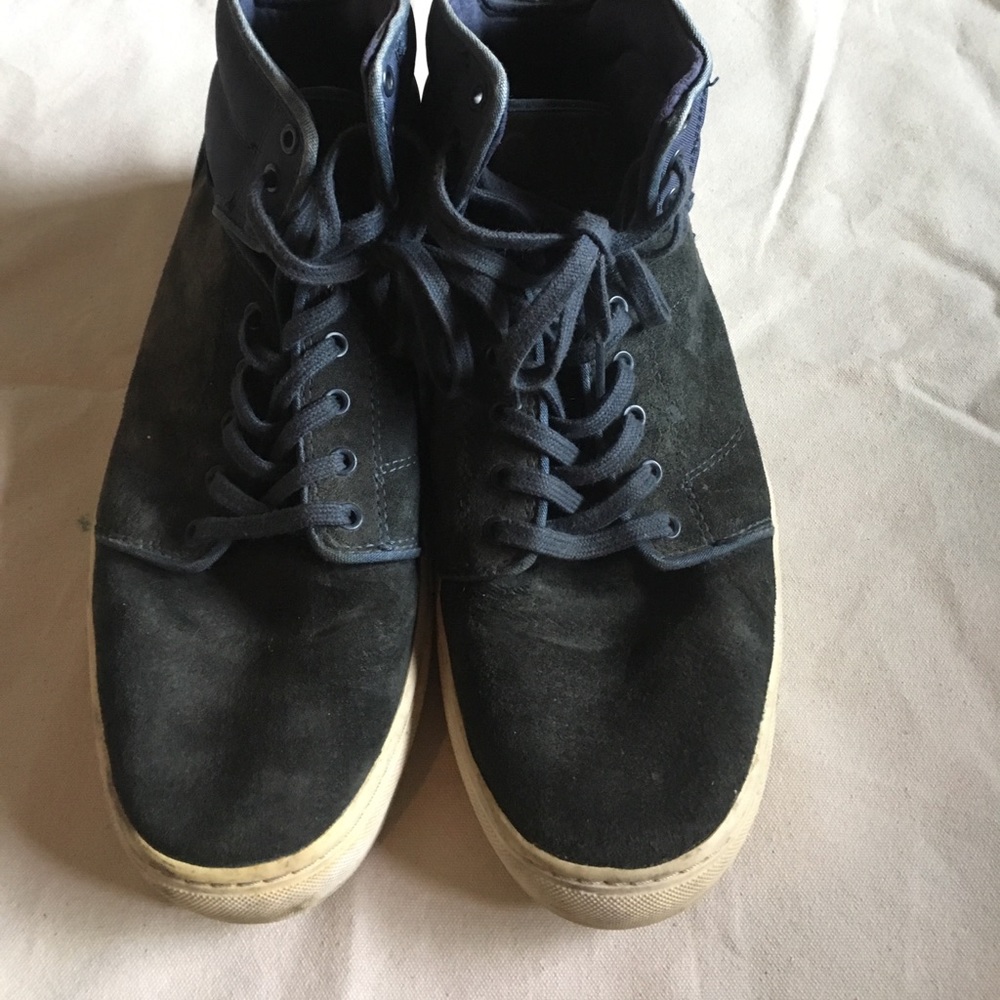 Vans off the wall collection blue suede size 11