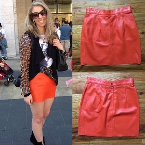 American Apparel Genuine Leather Mini Skirt