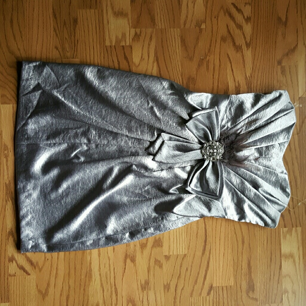 Silver princess midi dress