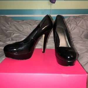 Guess Black Platform Heels
