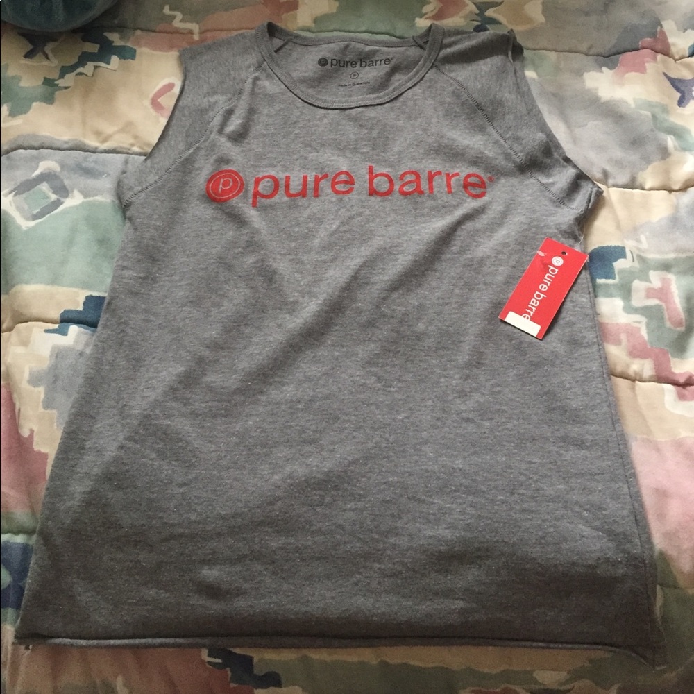 SOLD Pure Barre gray short sleeve BNWT