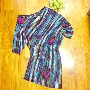 Mixology colorful stretchy form fitting dress!S