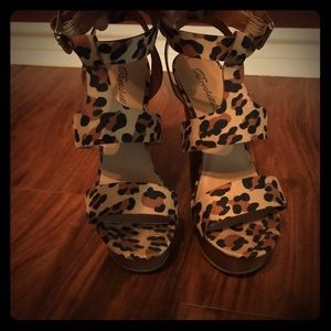 Leopard Print Wedges