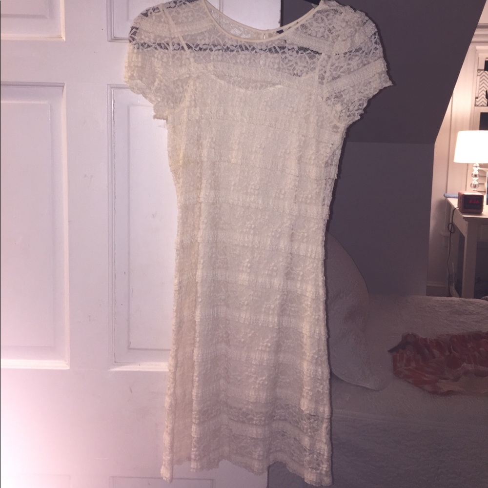 Lacy cream dress