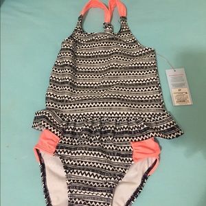 Black and white bathing suit