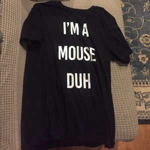 Black t shirt dress "I'm a mouse duh"