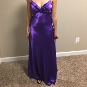 Purple Satin prom dress