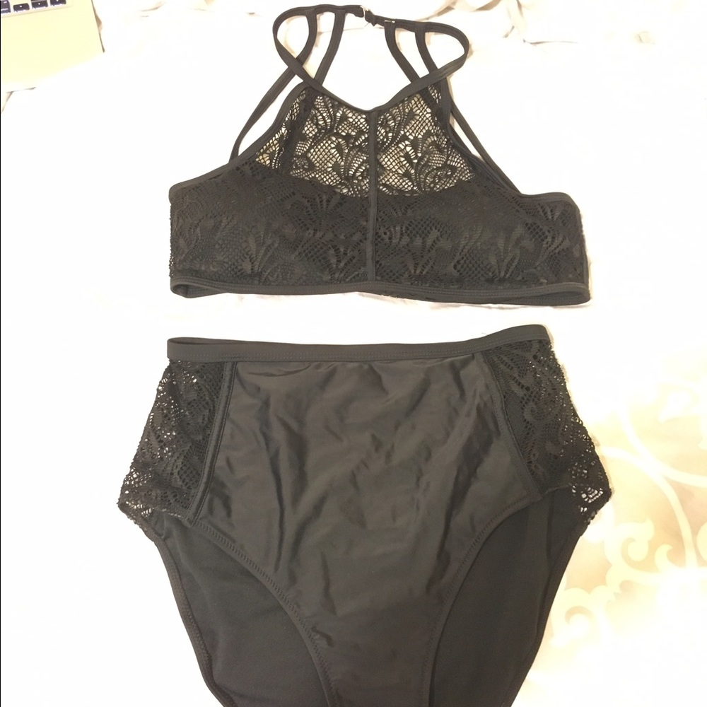 High waisted bathing suit