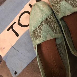 TOMS Mint Lace Flats