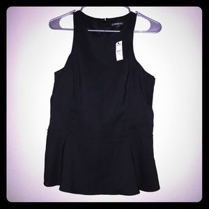 Express black peplum top