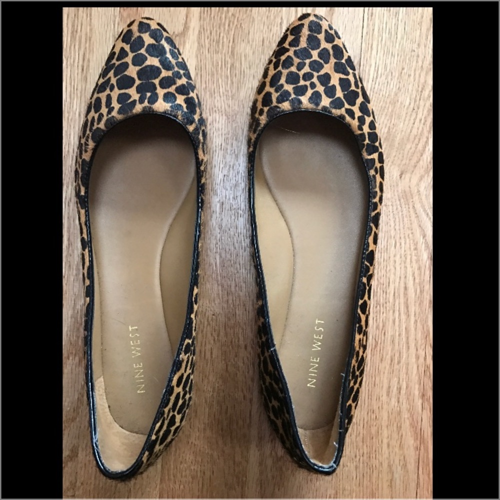 Women's Size 8 Nine West Cheetah Flats