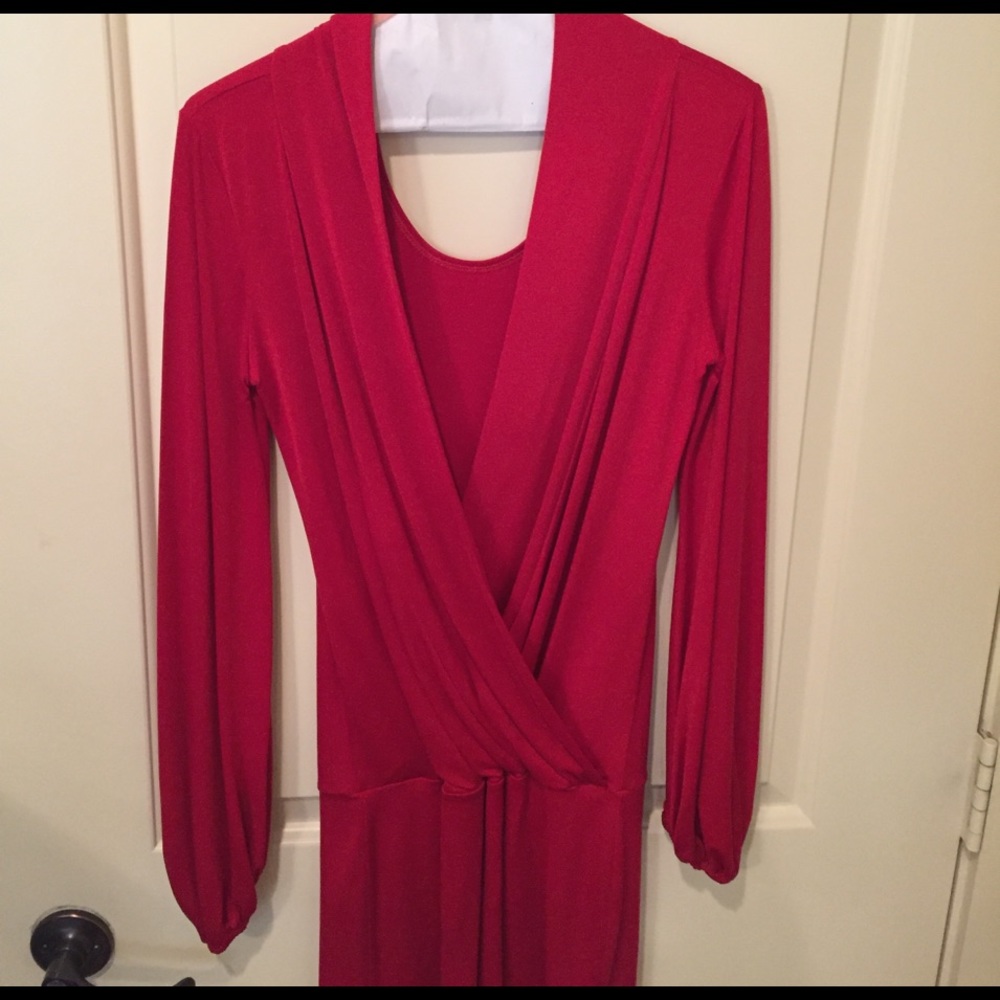 Red mini cocktail dress